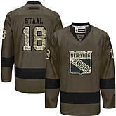 Glued New York Rangers #18 Marc Staal Green Salute to Service NHL Jersey,baseball caps,new era cap wholesale,wholesale hats